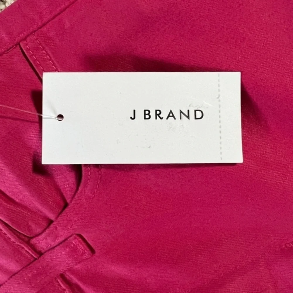 J Brand Women's Alana Coated‎ Dizzy Pink High Rise Crop Skinny Pants Sz. 25 NWT